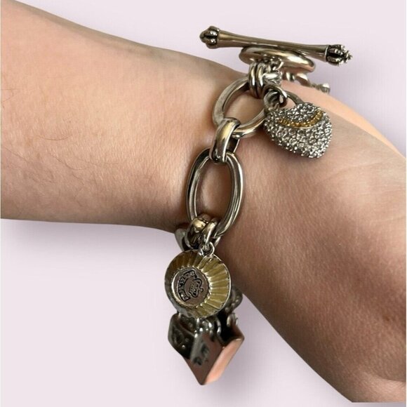 Juicy Couture Charm Bracelet Lipstick Scottie Dog Bling Y2K 90s Pink Mean Girls - Picture 6 of 16